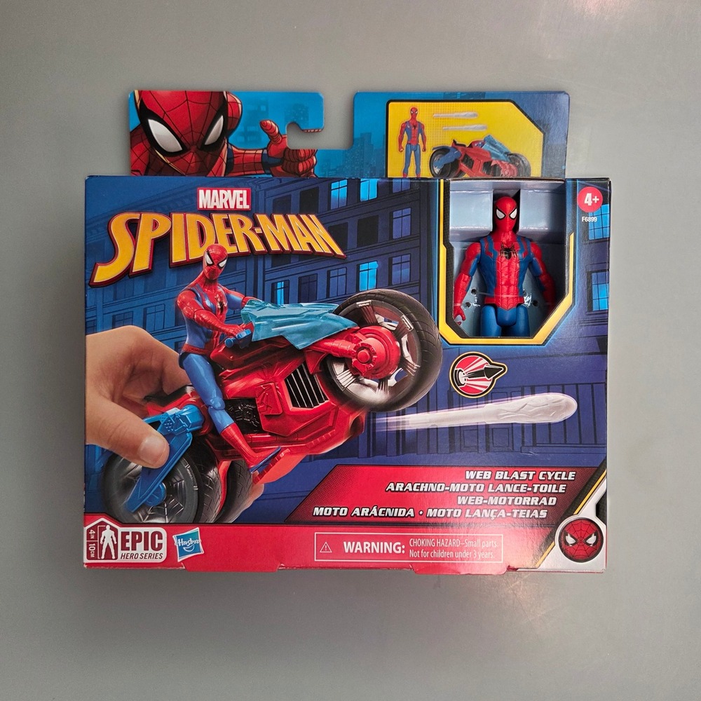 Marvel Spider-Man Web Blast Cycle Epic Hero Series Action Figure Hasbro F6899